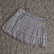 2000s Plaid Pleated Bubble Hem Skirt (S)