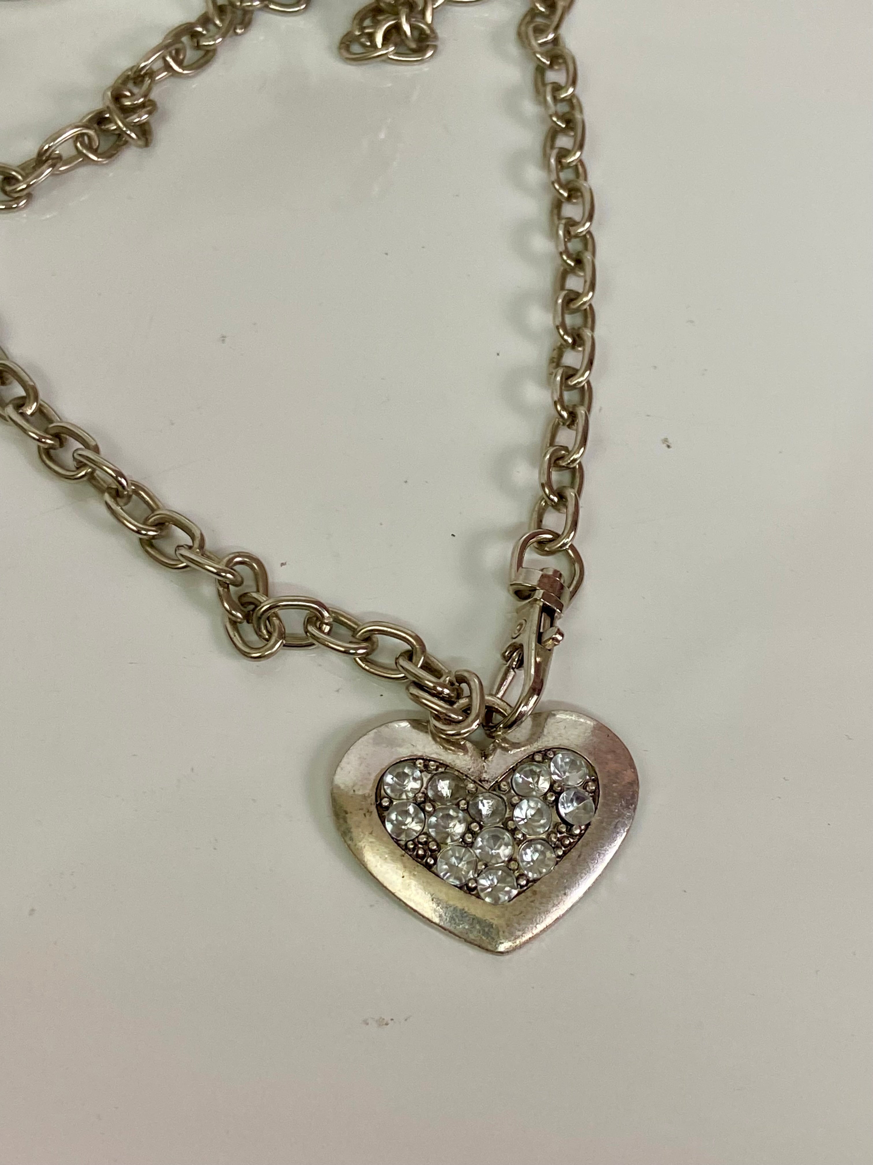 Diamond heart choker