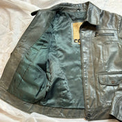 Vintage 90s Charcoal Italian Leather (S)