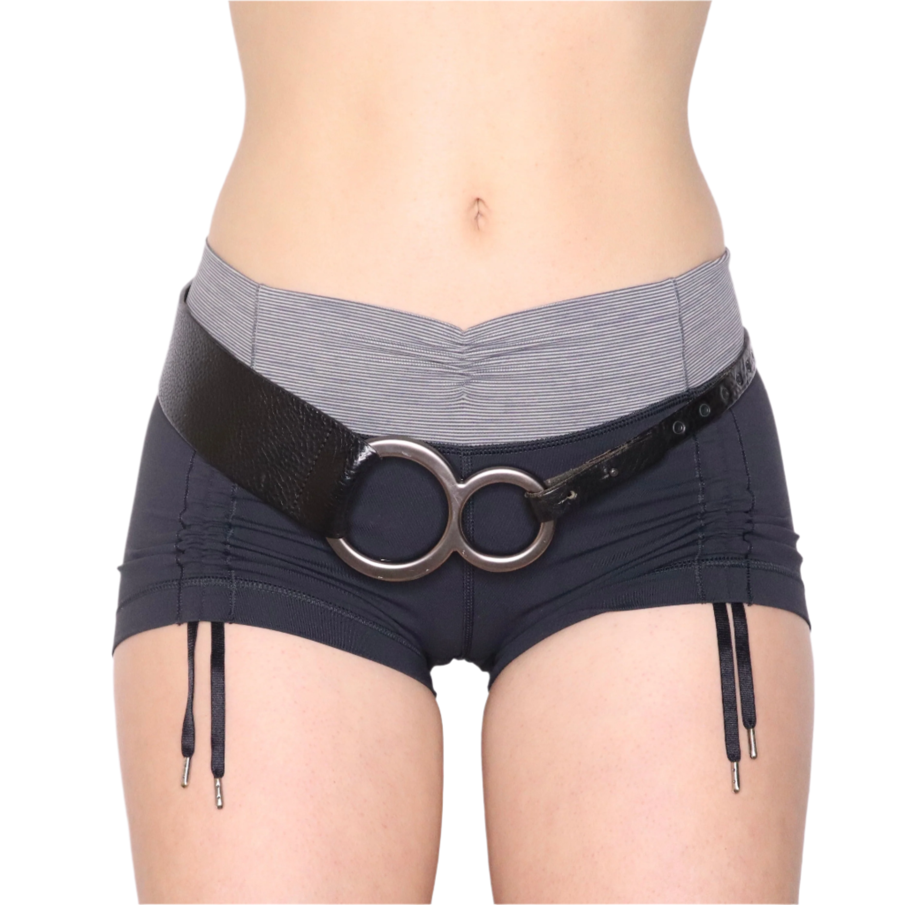 Y2K French Black Hip Belt (S/M)