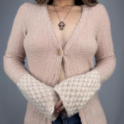 Soft Blush Duster Cardigan (S/M)