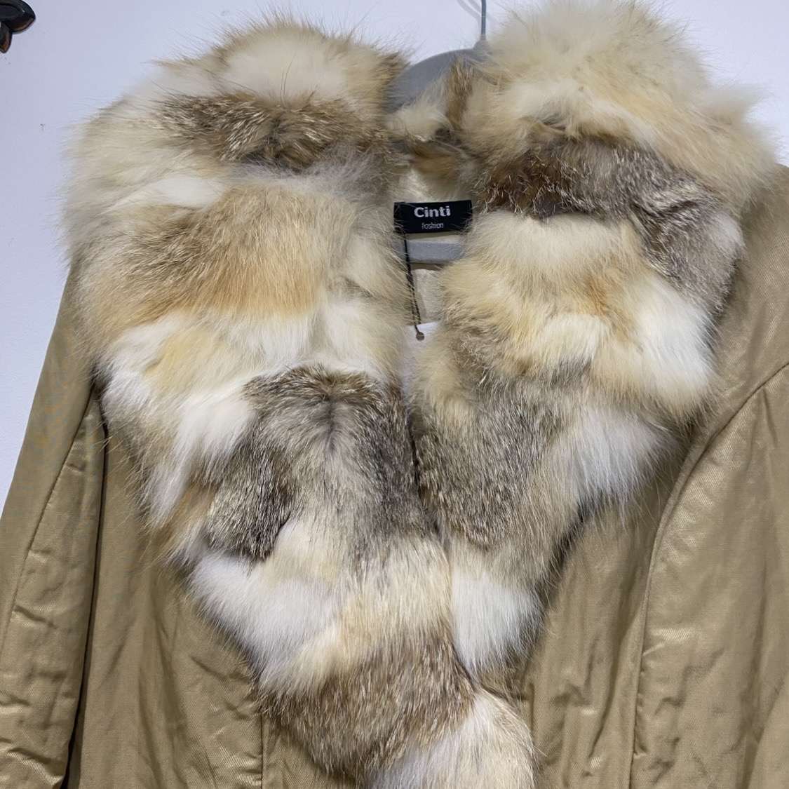 Vintage Italian Fur Trim Coat (S/M)