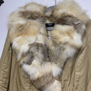 Vintage Italian Fur Trim Coat (S/M)