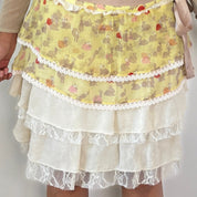Vintage Butter Yellow Silk Skirt (S)