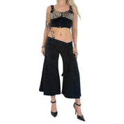 Noir Slinky Flare Pants (S/M)