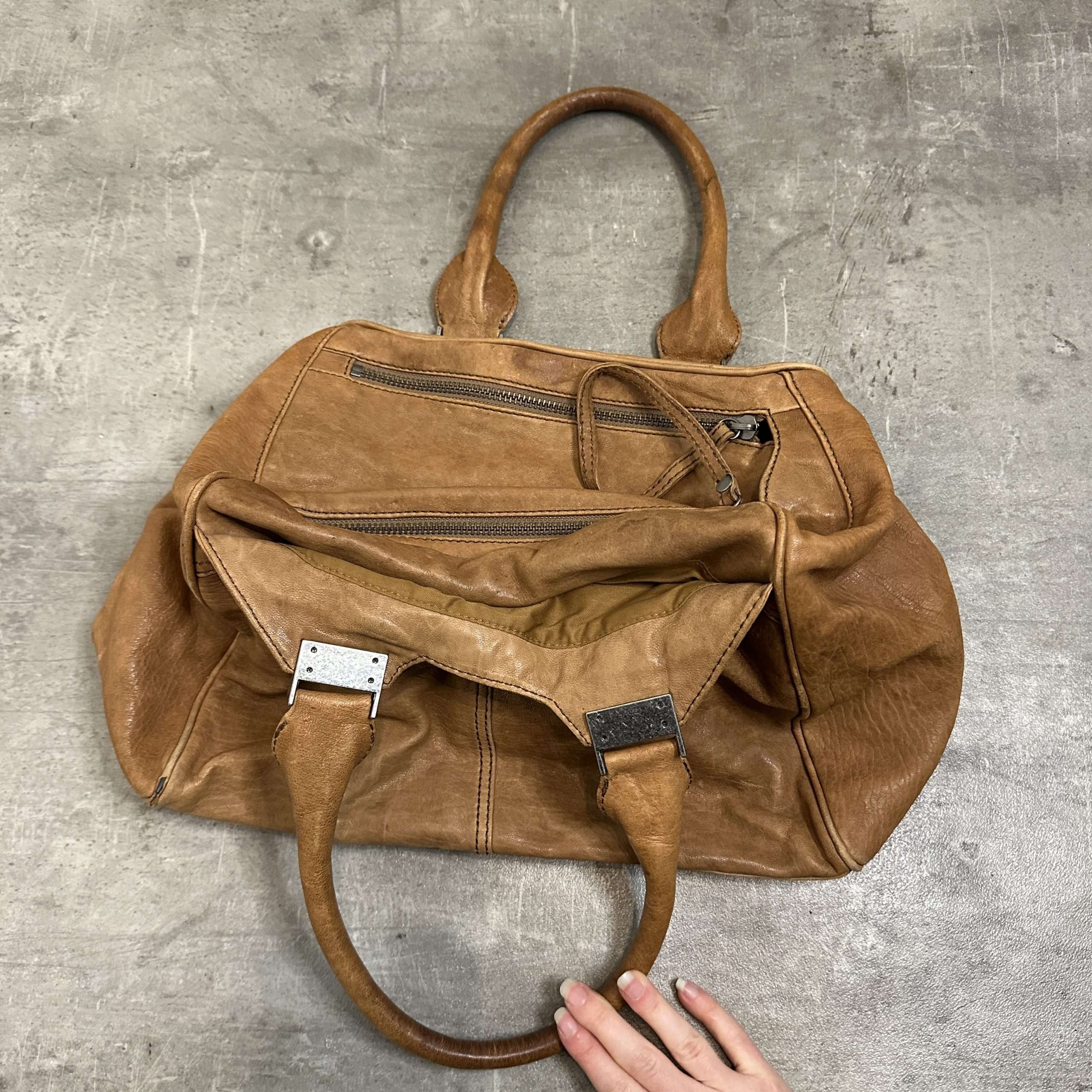 Vintage Diesel Key Hole Leather Handbag