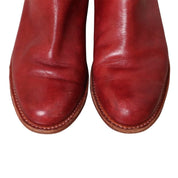 90s FRYE Red Leather Riding Boots (6)