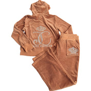 00s Tan juicy couture velour tracksuit (XL)