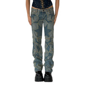 2000s Patchwork Jeans (S/M)