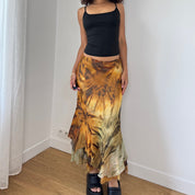 Vintage Silk Asymmetric Skirt (S)