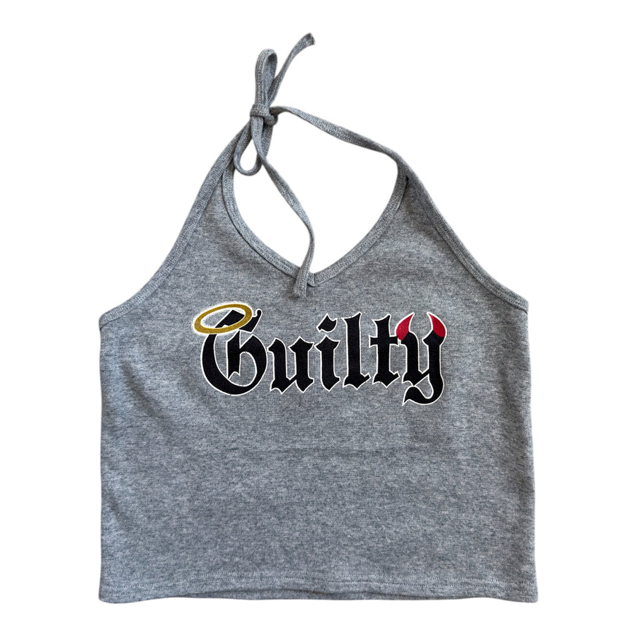 Y2K nobo cropped graphic halter (M/L)