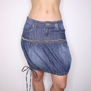 Y2K Denim Bubble Skirt (S)