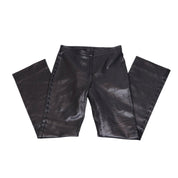 90s Black Genuine Leather Pants (XS/S)