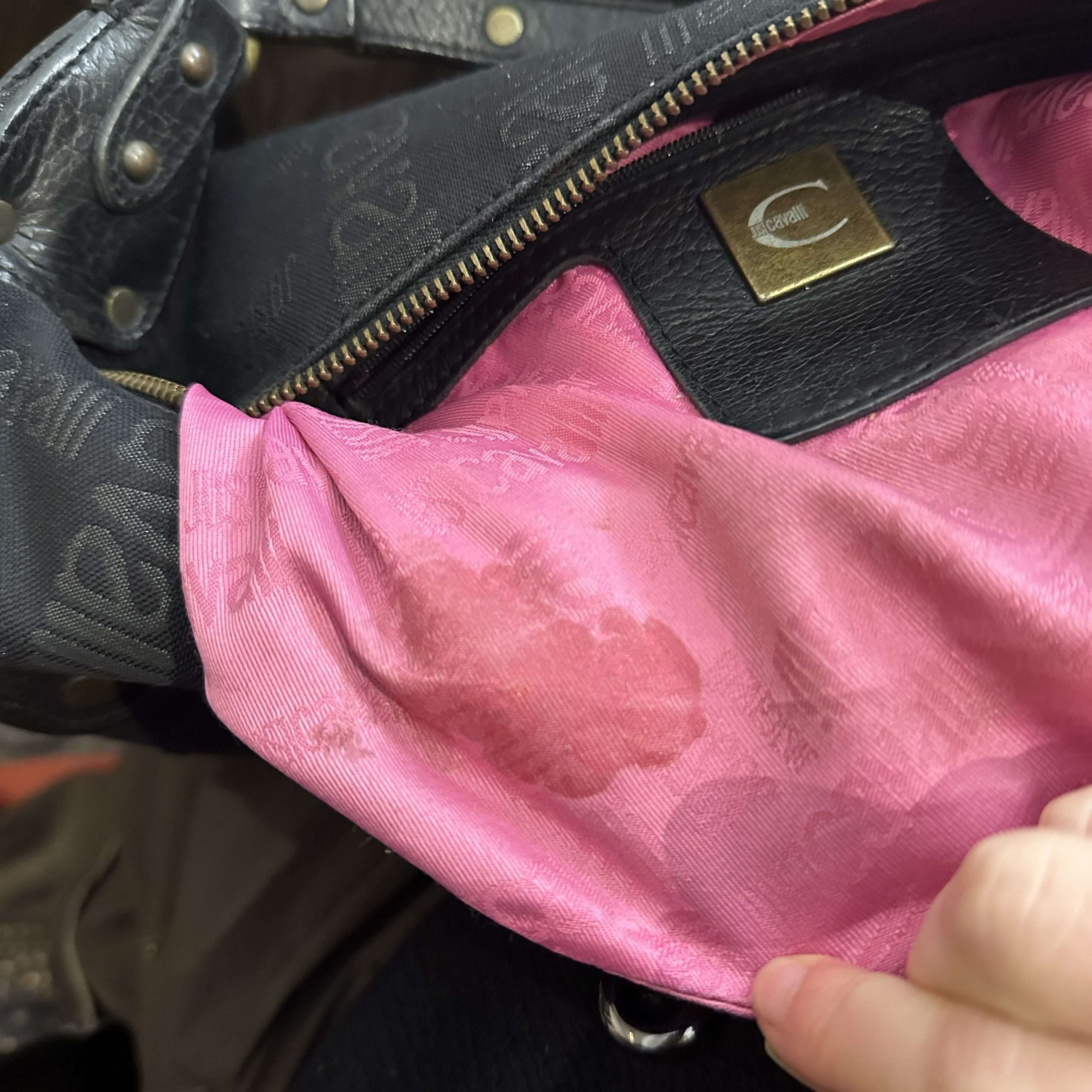 Vintage Just Cavalli Black Shoulder Bag