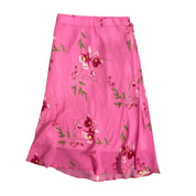 2000s Pink Floral Midi Skirt (XS/S)