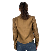 Bronze Leather Fitted Jacket (S/M)