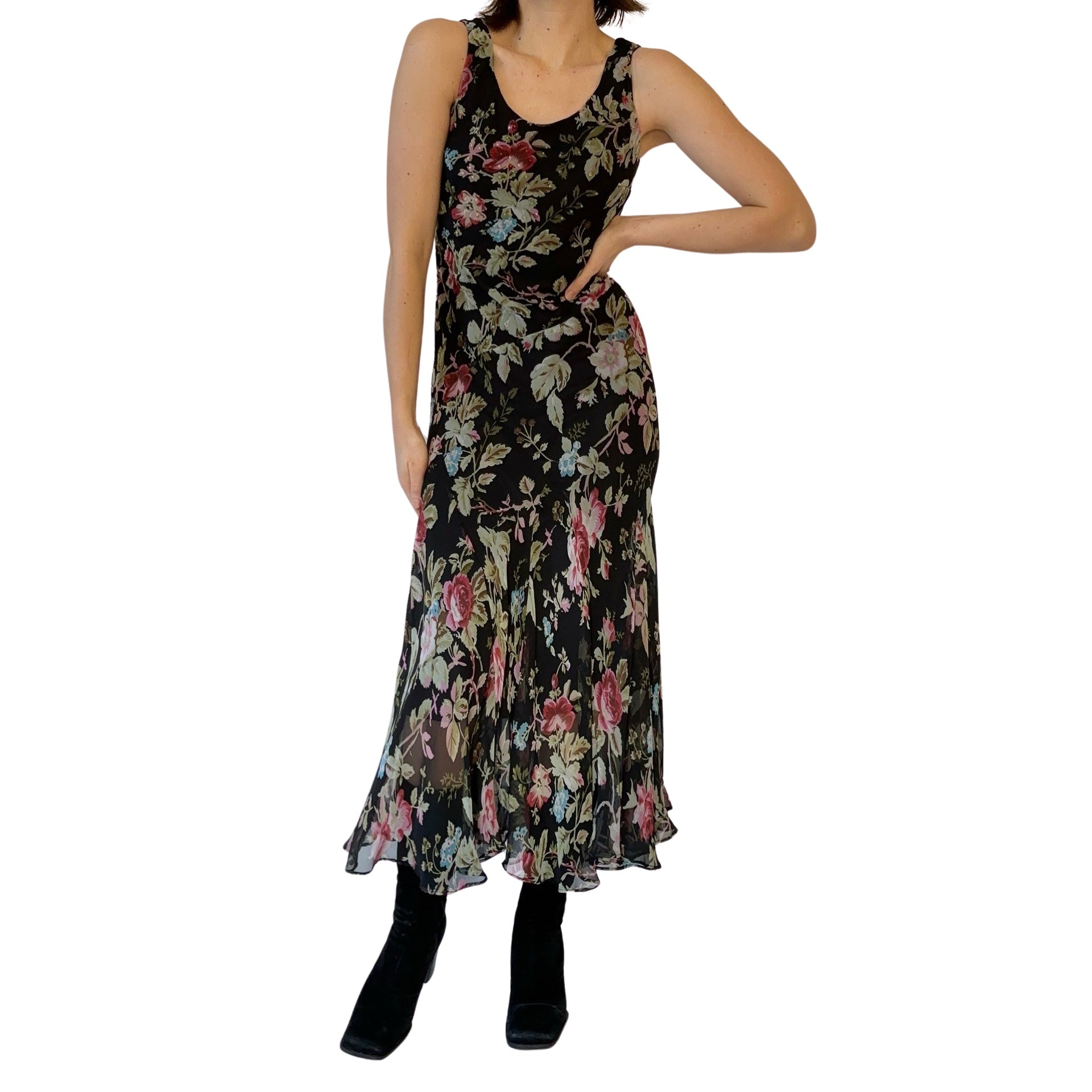 90s Floral Maxi Dress (S) – Holy Thrift