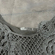 Vintage Silver Knit Crocheted Tank (S/M)