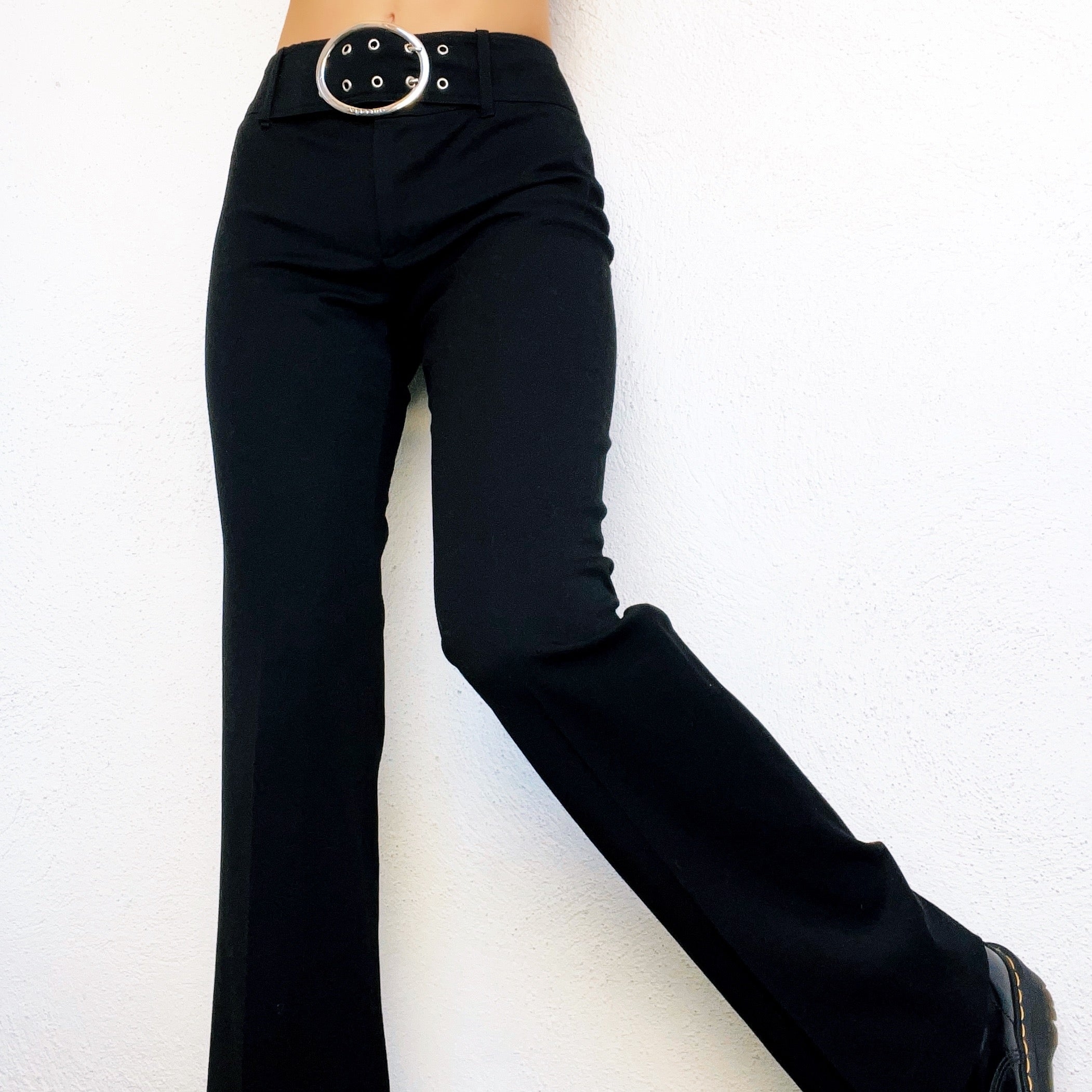 Black Belted Vertigo Pants (S)