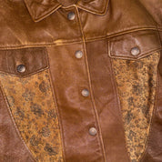 90s Western Leather Jacket (M)