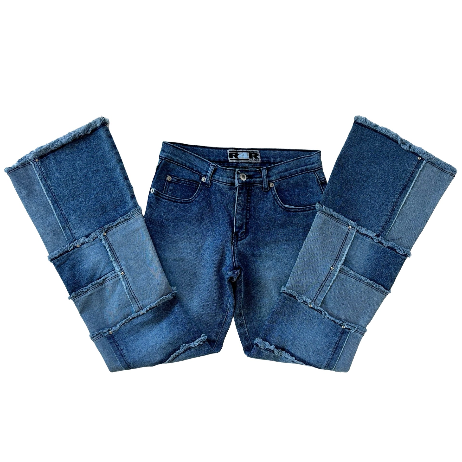 2000s Patchwork Jeans (XS)