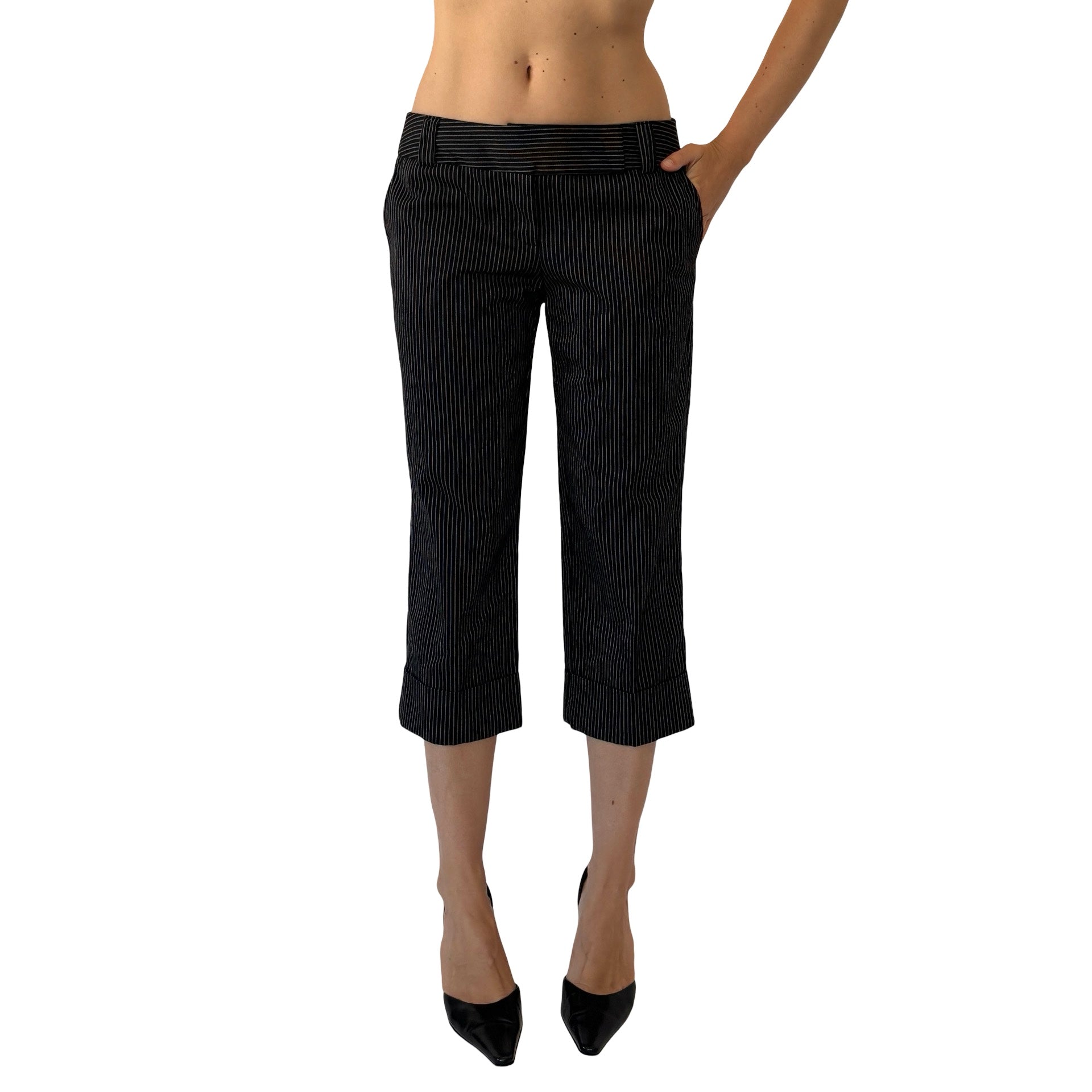 Y2K Pinstripe Capris (S)