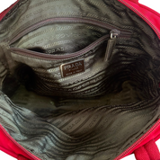 Vintage Prada Tessuto Shoulder Scarlet Red Bag