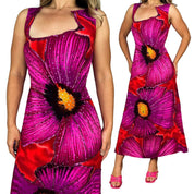 Silk Sequin Floral Maxi Dress (S)