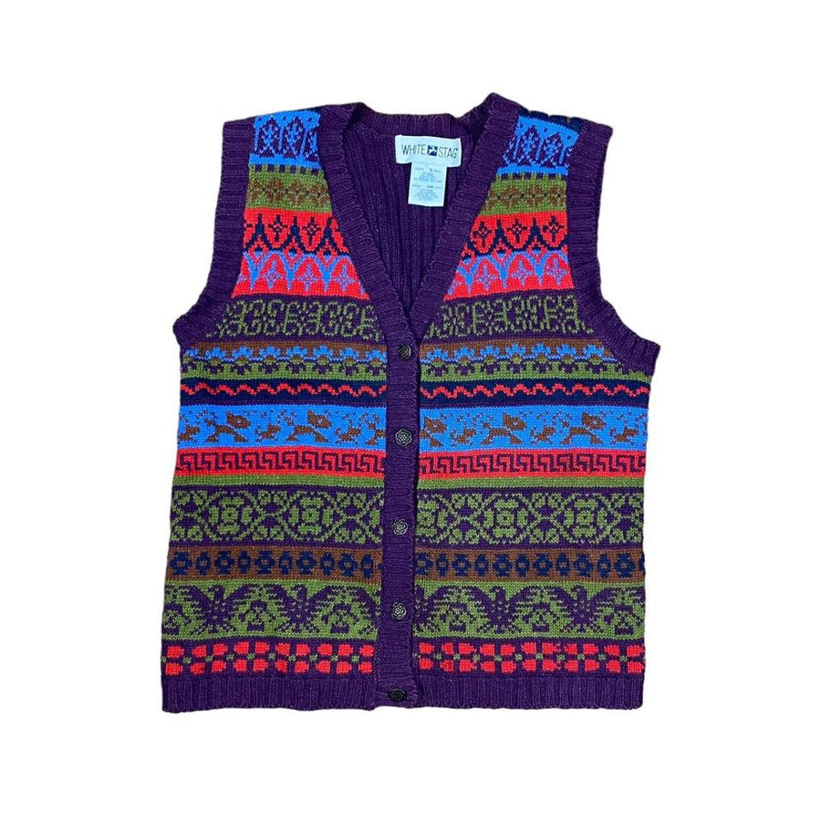 Vintage Nordic Sweater Vest (S)
