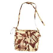 Marbled Raw Leather Satchel Bag