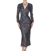 Y2K MAXMARA Silk Star Maxi Dress (S) 