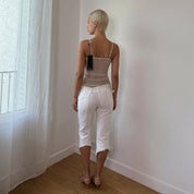 Vintage Mint Green Beaded Mesh Cami Top (S)