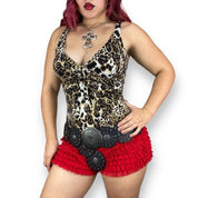 Y2K Caché Snake Charm Leopard Top (S-M)