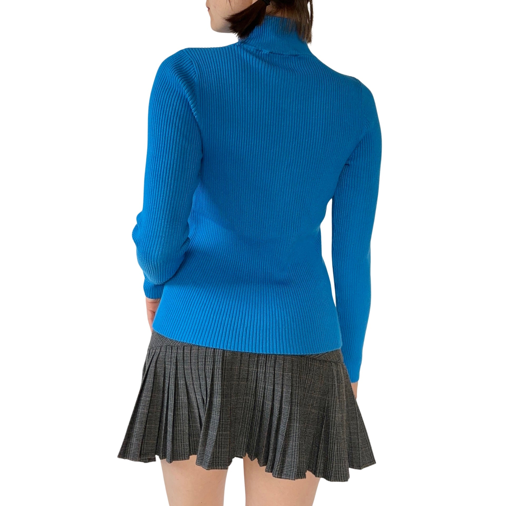 2000s Royal Blue Ribbed Knit (S/M)
