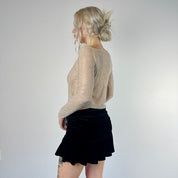 Nude Mesh Crystal Longsleeve (XS)