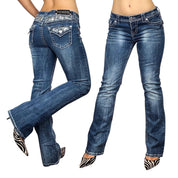Y2K Embellished Low Rise Jeans (M)