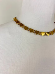 Vintage 1970s Heart ❤️ Gold tone choker