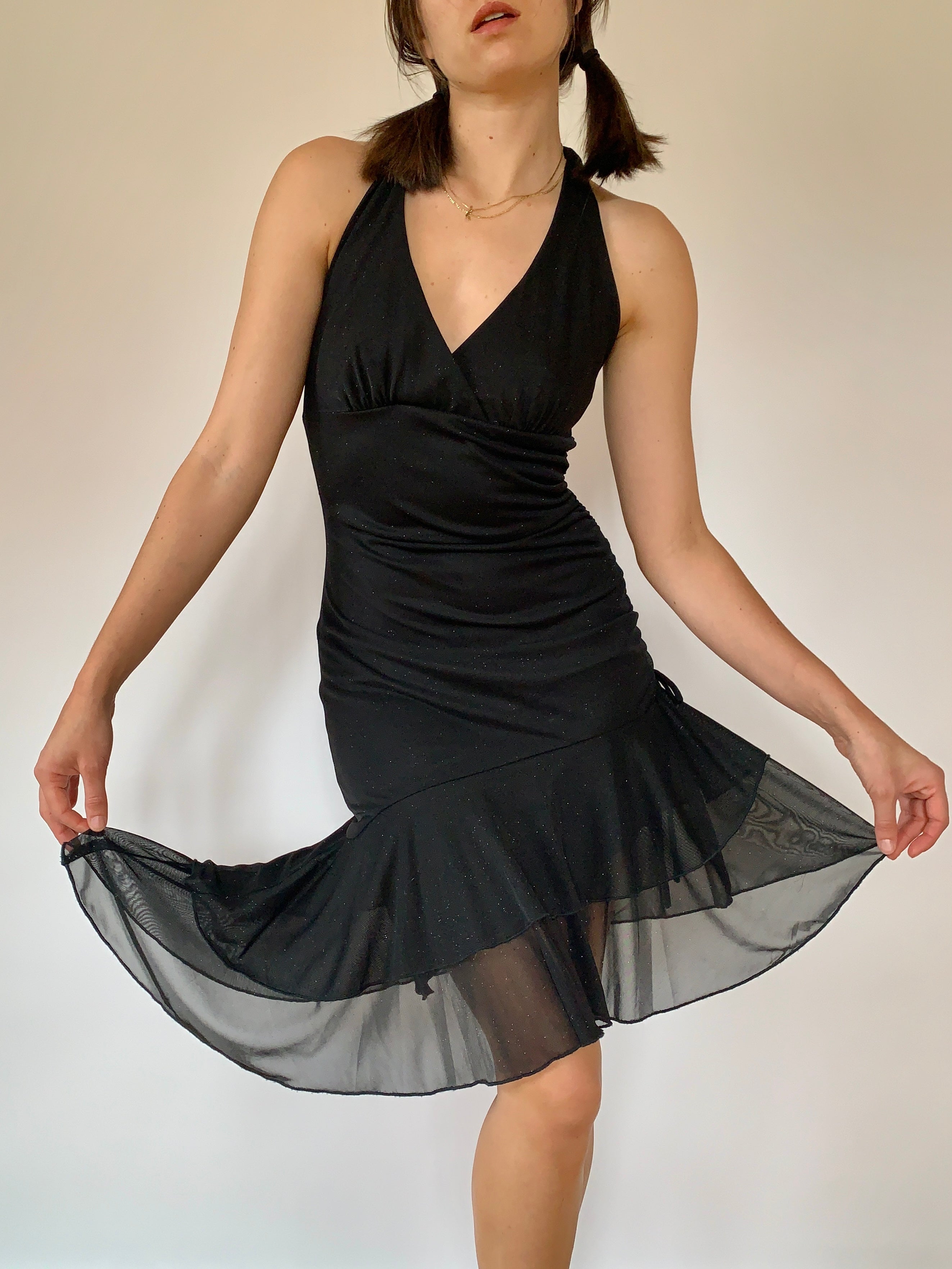 Y2K Glitter Midi Dress - Small