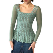 Y2K Fairy Mesh Blouse (S)