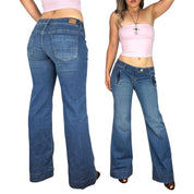 Early 2000s Low Rise Wide Leg Jeans (M)