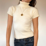 90s Cream Angora Top (XS/S)