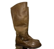 Vintage Boho Slouch Leather Knee High Calf Boots (5)