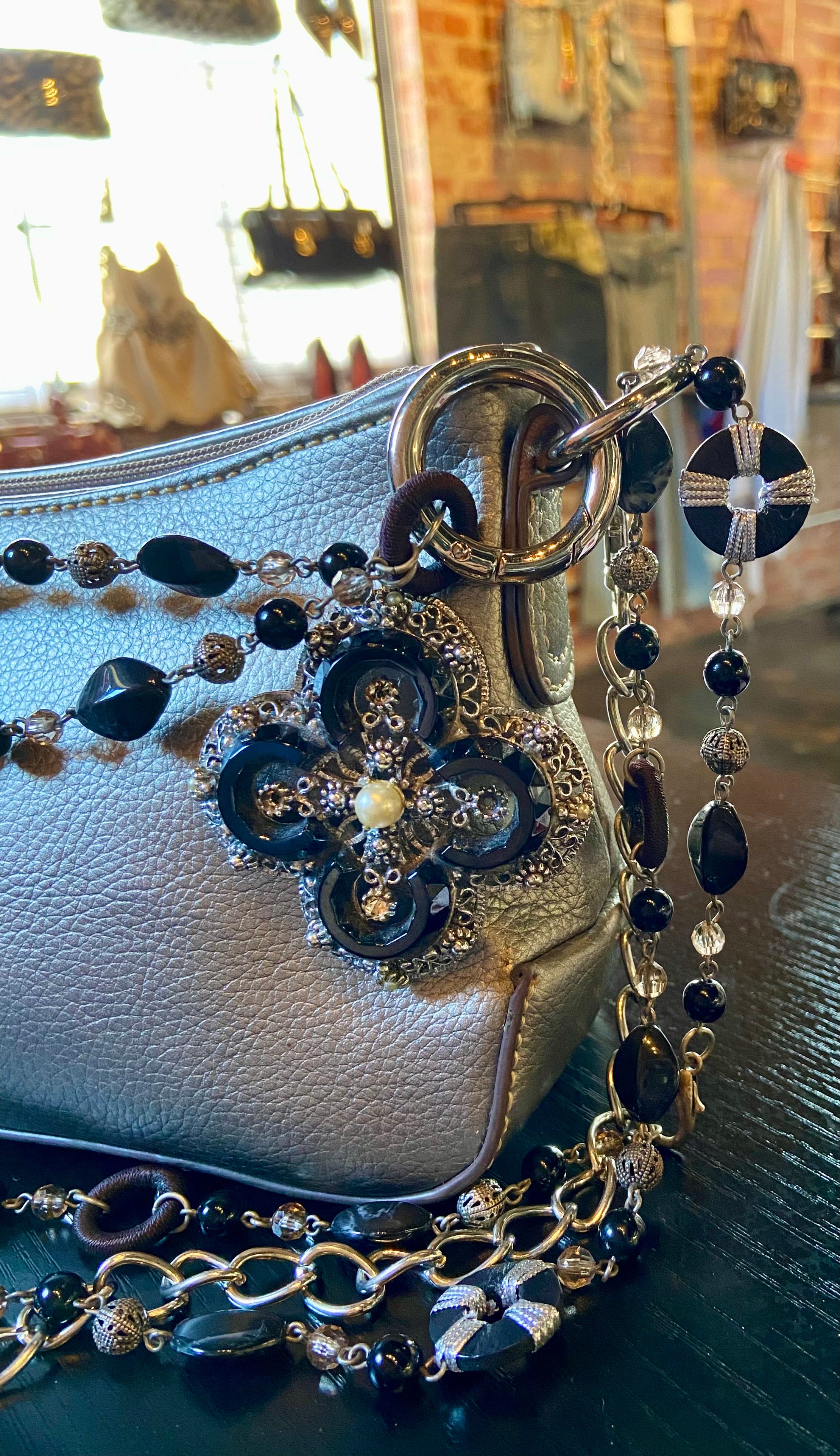 Reworked silver purse