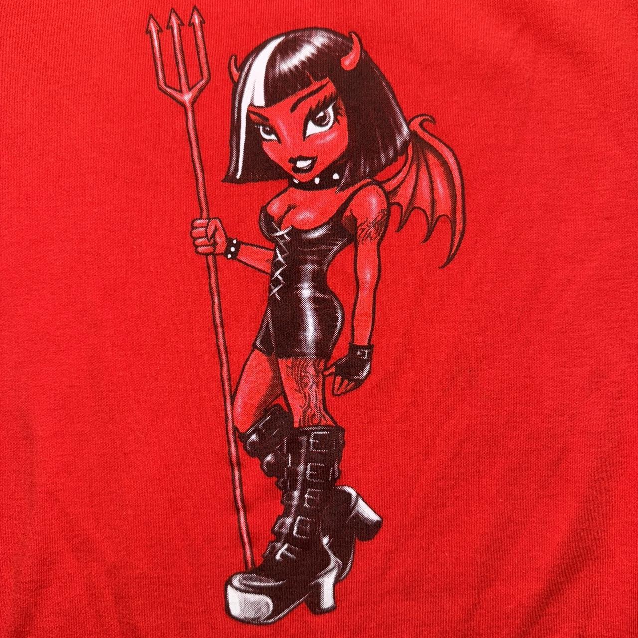 Y2K Devil Girl Graphic Tank (L)