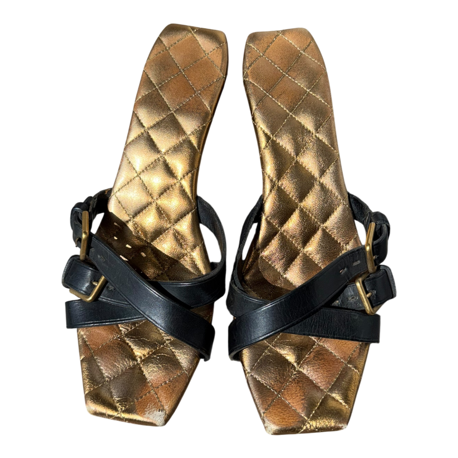 YSL Leather Wooden Kitten Heels (8)