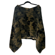 Camo Fuzzy Poncho (OS)