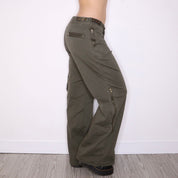 Y2K Baggy Green Cargo Pants (M/L)