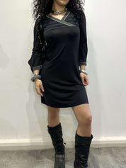 Vintage Cop Copine Striped Midi Dress (S/M)