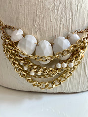 White & Gold chain belt