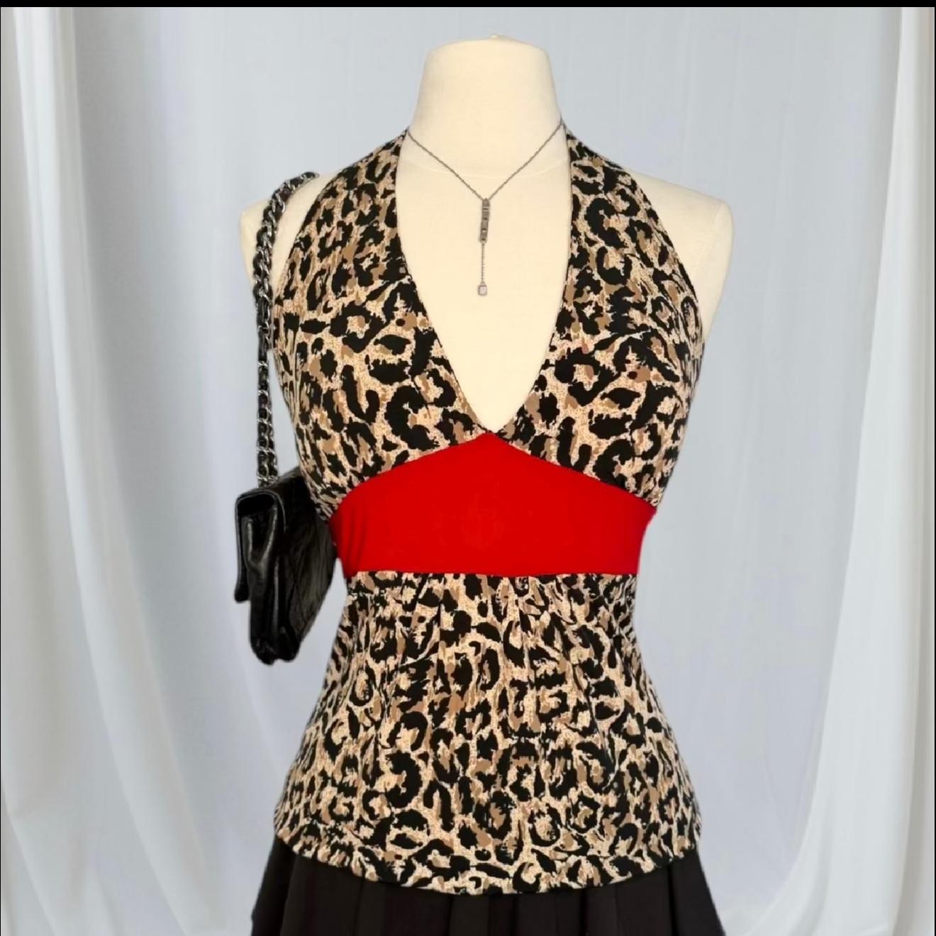 Body Central Leopard Halter (M)